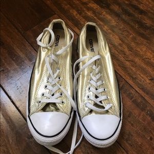 Converse all star men’s gold color sneak…